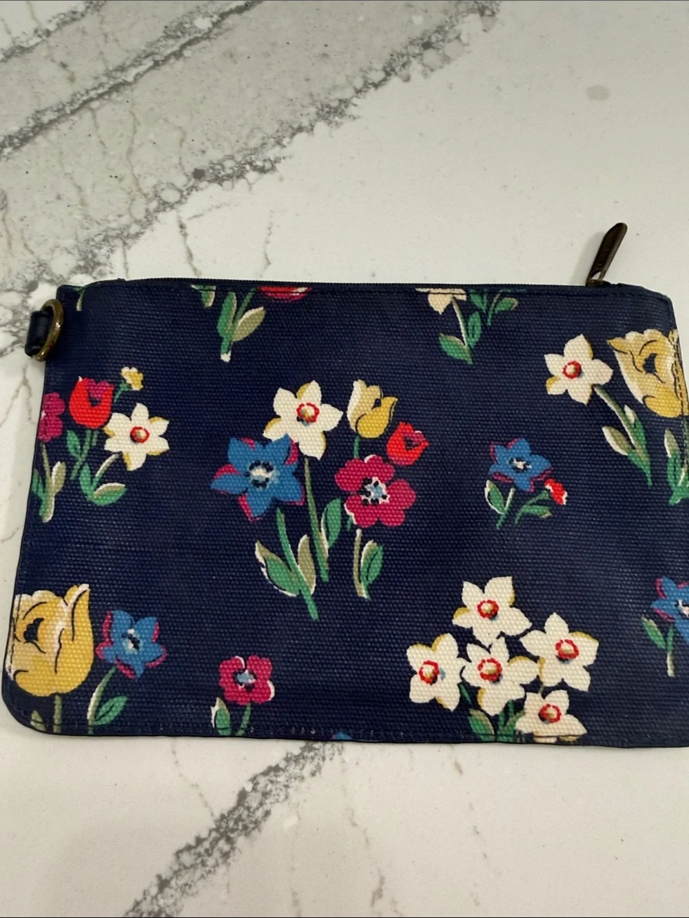 Cath Kidston Navy Floral Cosmetic Pouch